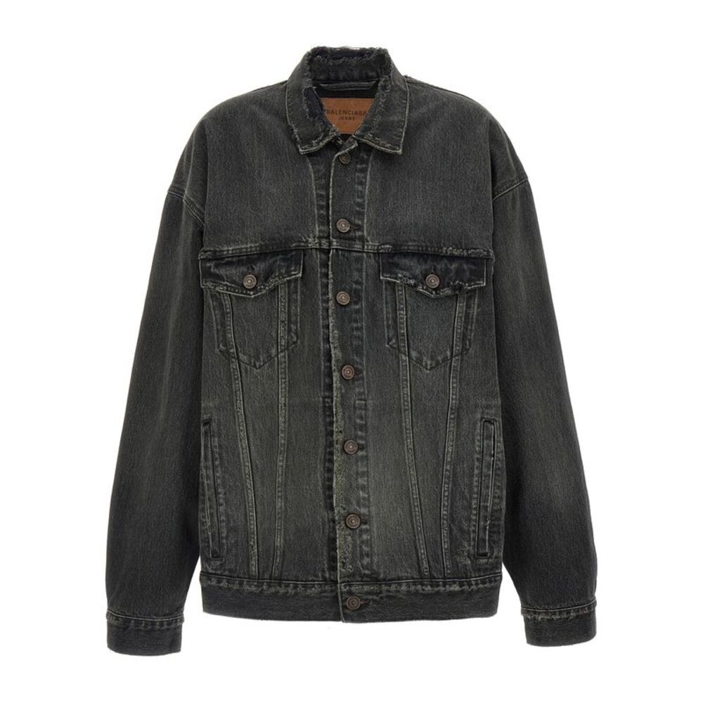 Balenciaga Gray Cotton Denim Women's Jacket
